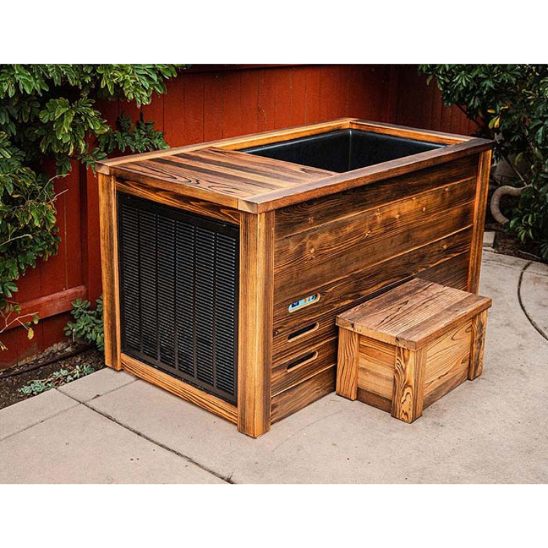 Kooru Cold Plunge Tub — Handcrafted Redwood