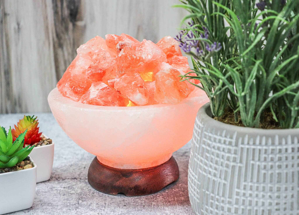 Fire on Ice™ Abundance Bowl Himalayan Salt Lamp