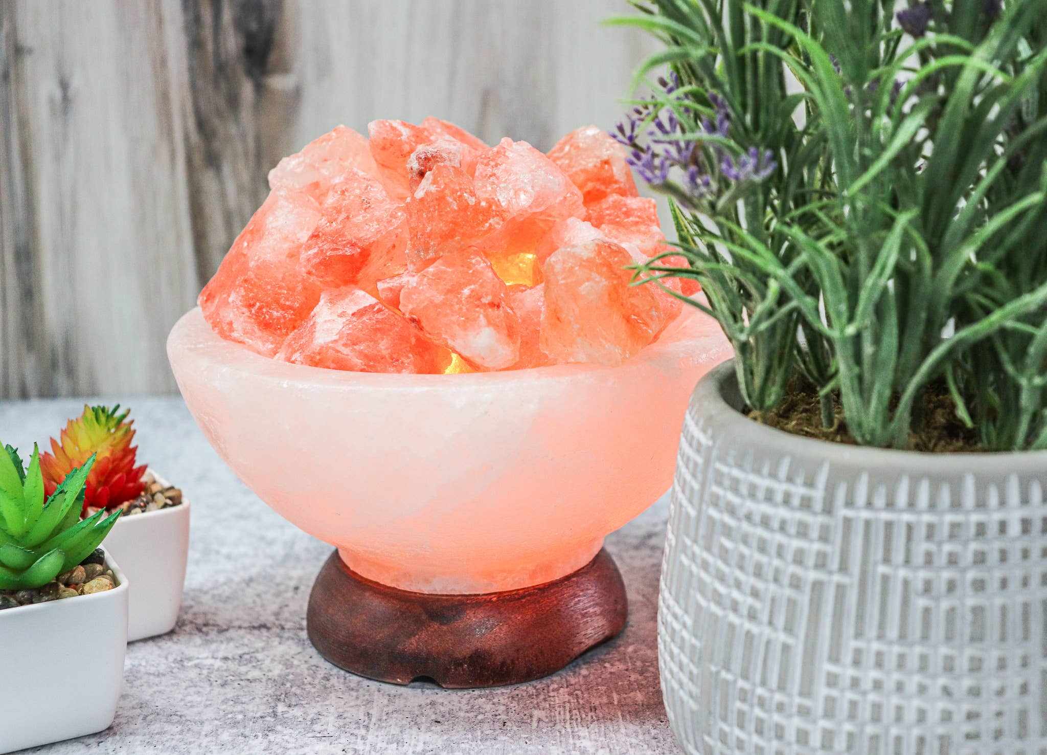 Fire on Ice™ Abundance Bowl Himalayan Salt Lamp