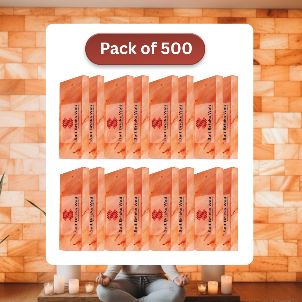 Himalayan Salt Bricks 8x4x1 – 500 Pack for Salt Wall Projects