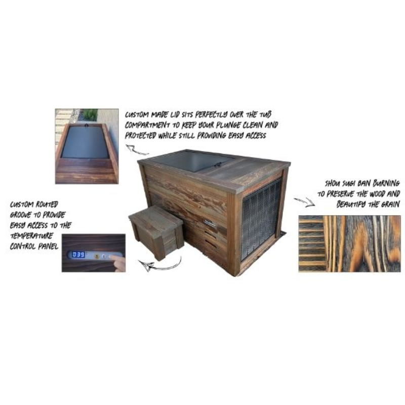 Kooru Cold Plunge Tub — Handcrafted Redwood