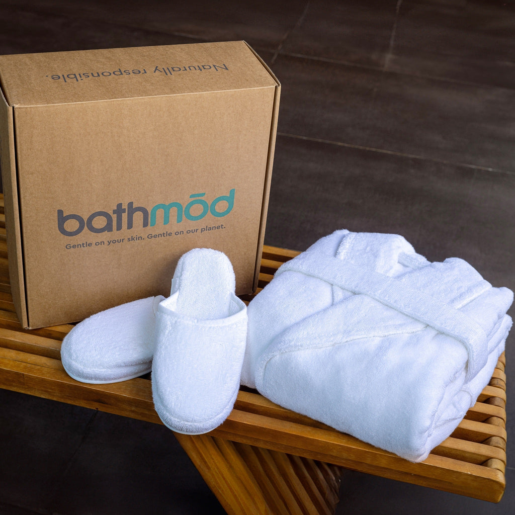 Luxury Organic Turkish Robe & Slipper Set
