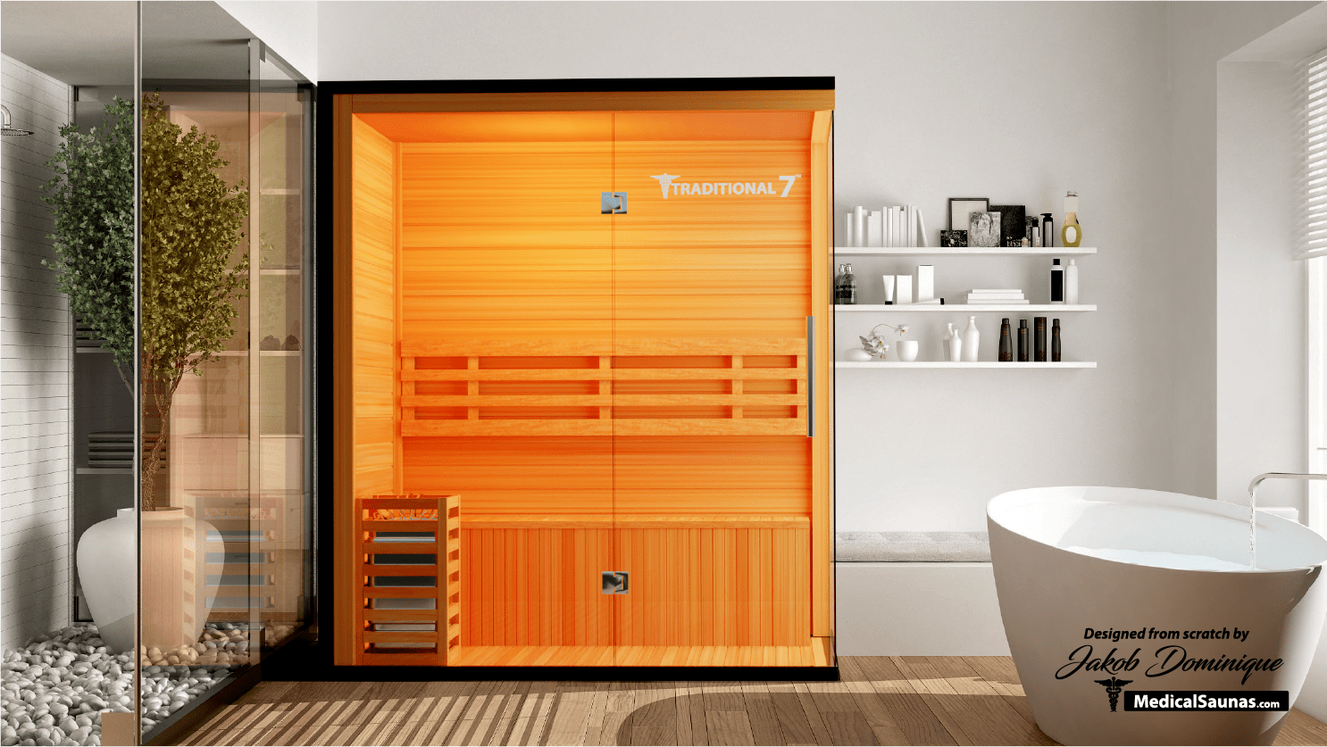 Traditional 7™ 3-Person Home Steam Sauna
