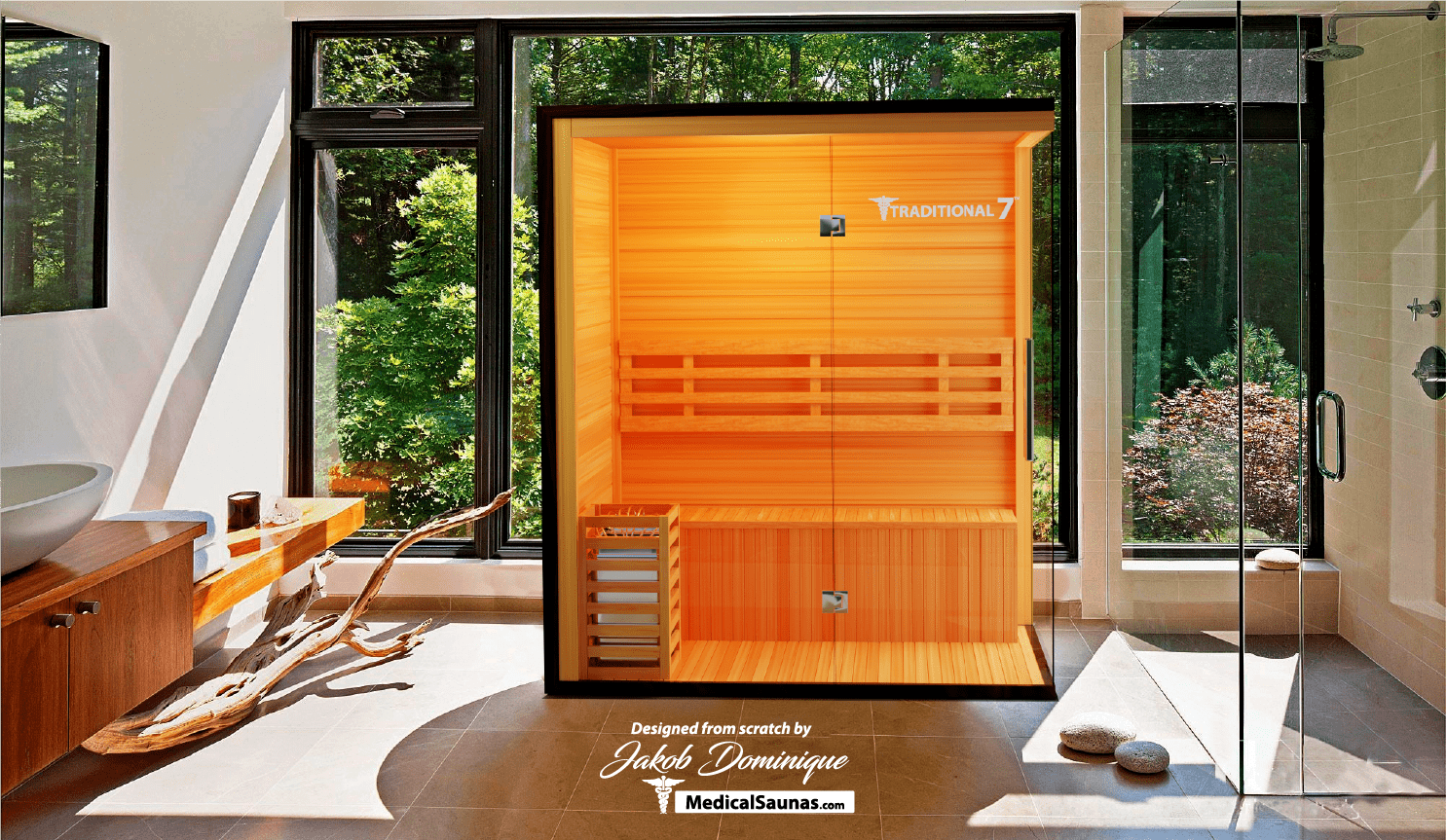Traditional 7™ 3-Person Home Steam Sauna